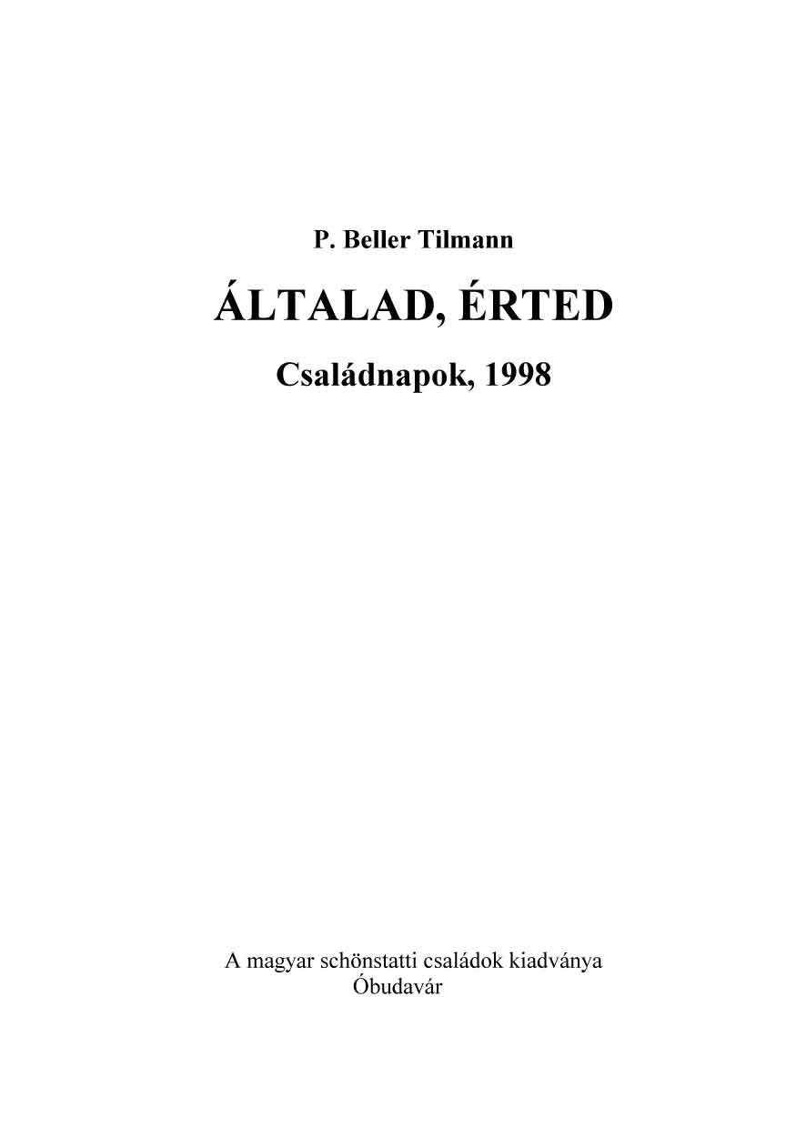 Általad, Érted (Családnapok, Óbudavár, 1998)